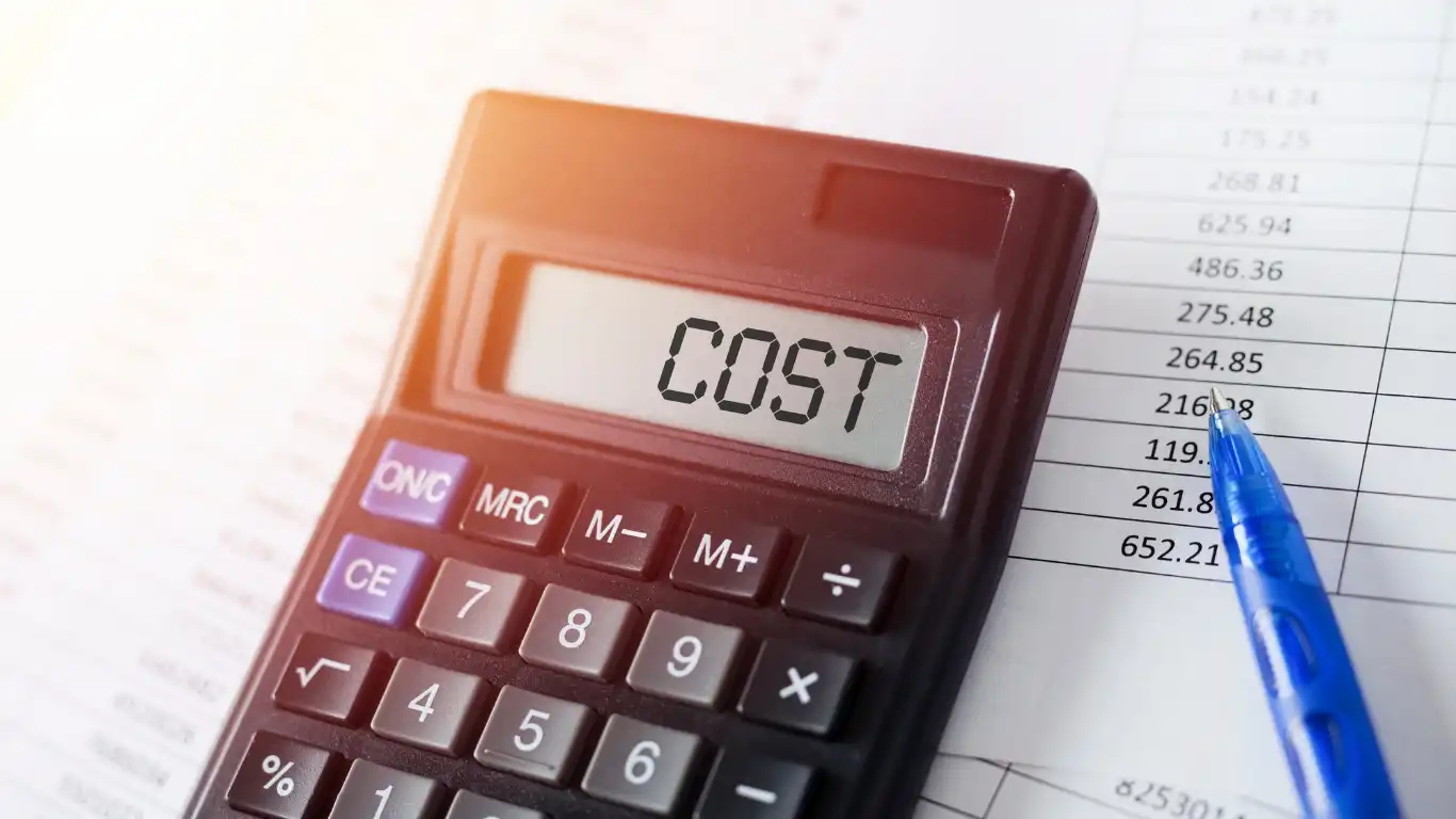 COSTと表示された電卓