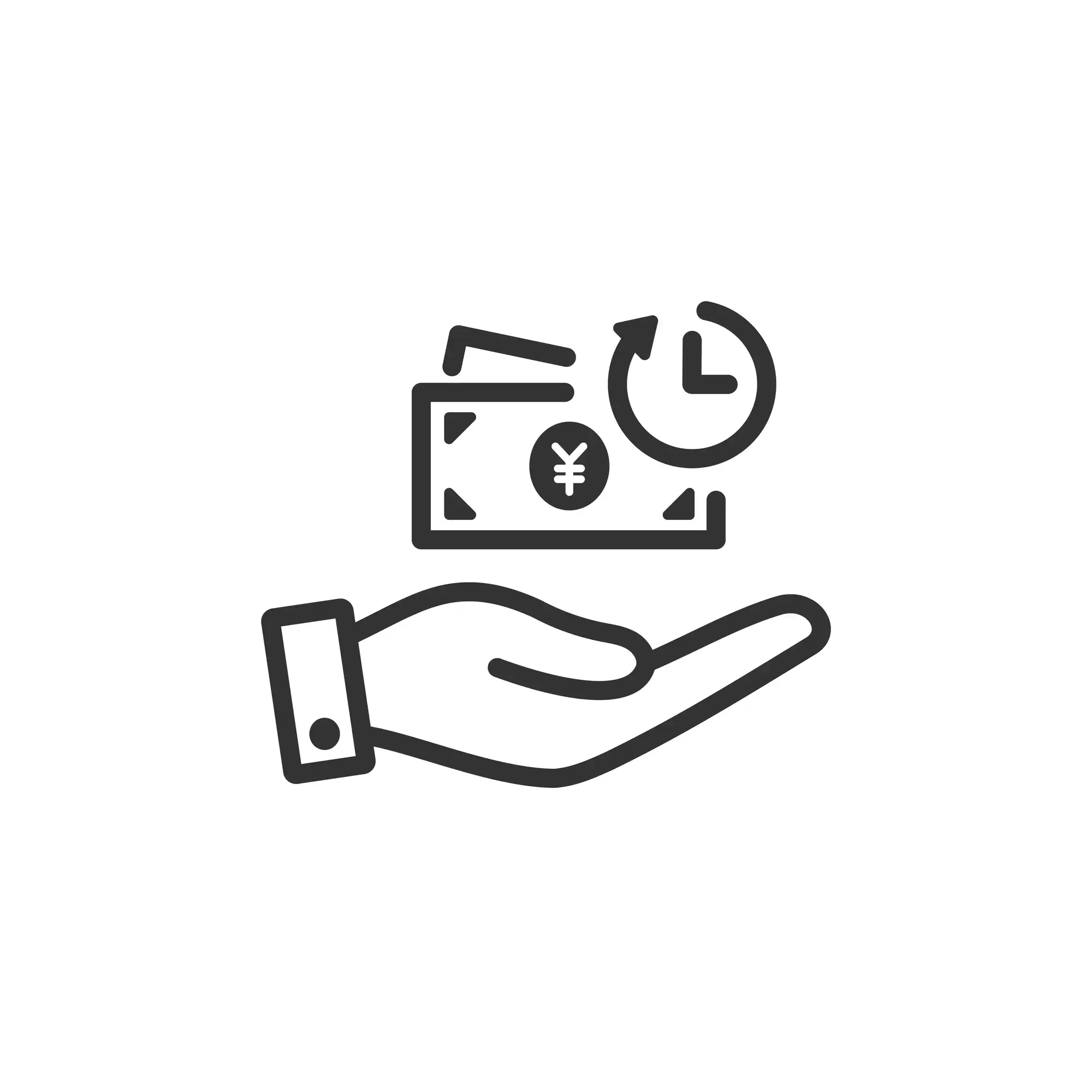 手のひらの上にお金があるイメージイラスト