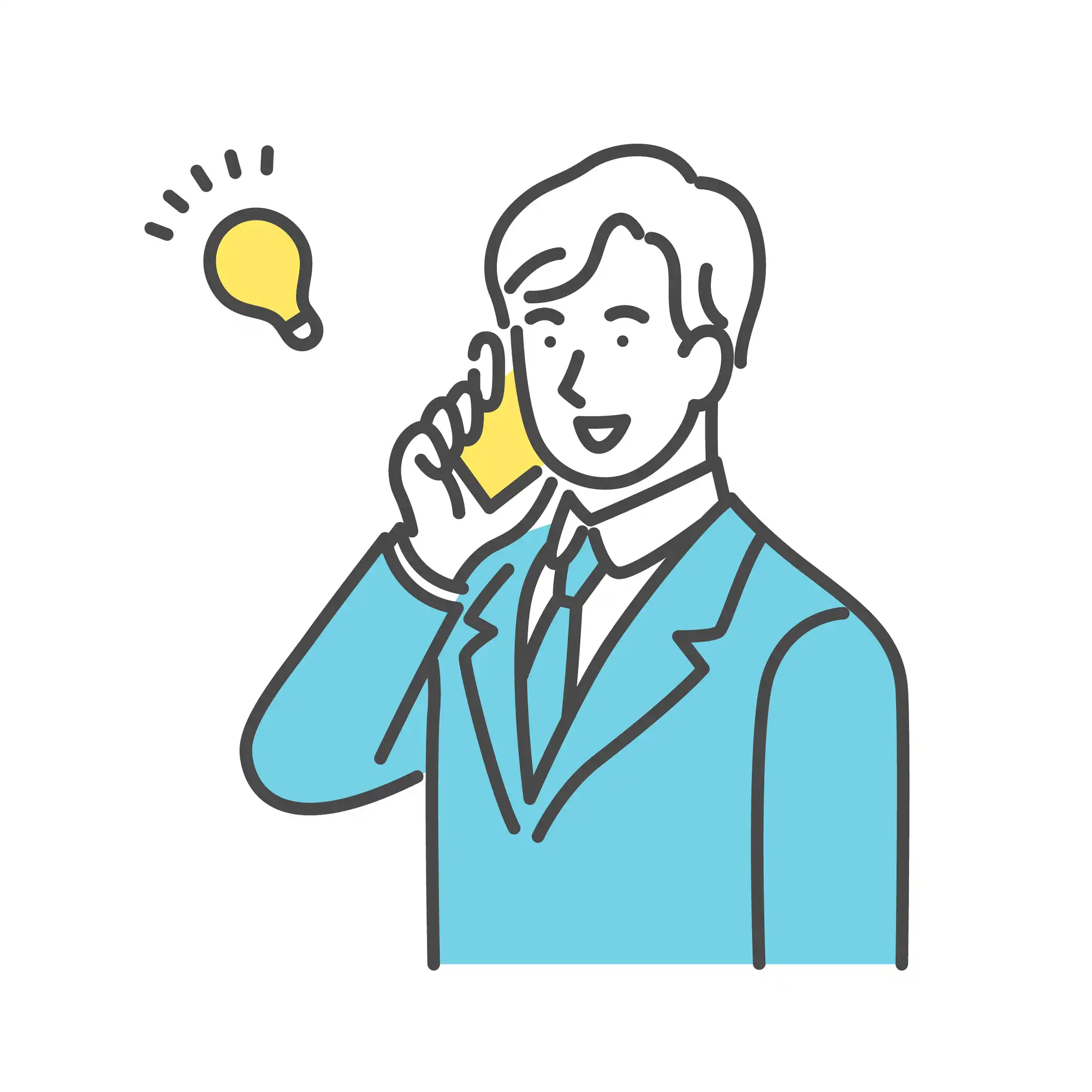 電話する男性イラスト