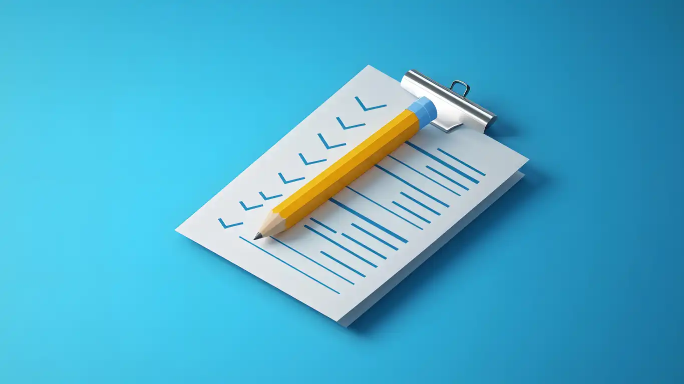 チェックリストと鉛筆