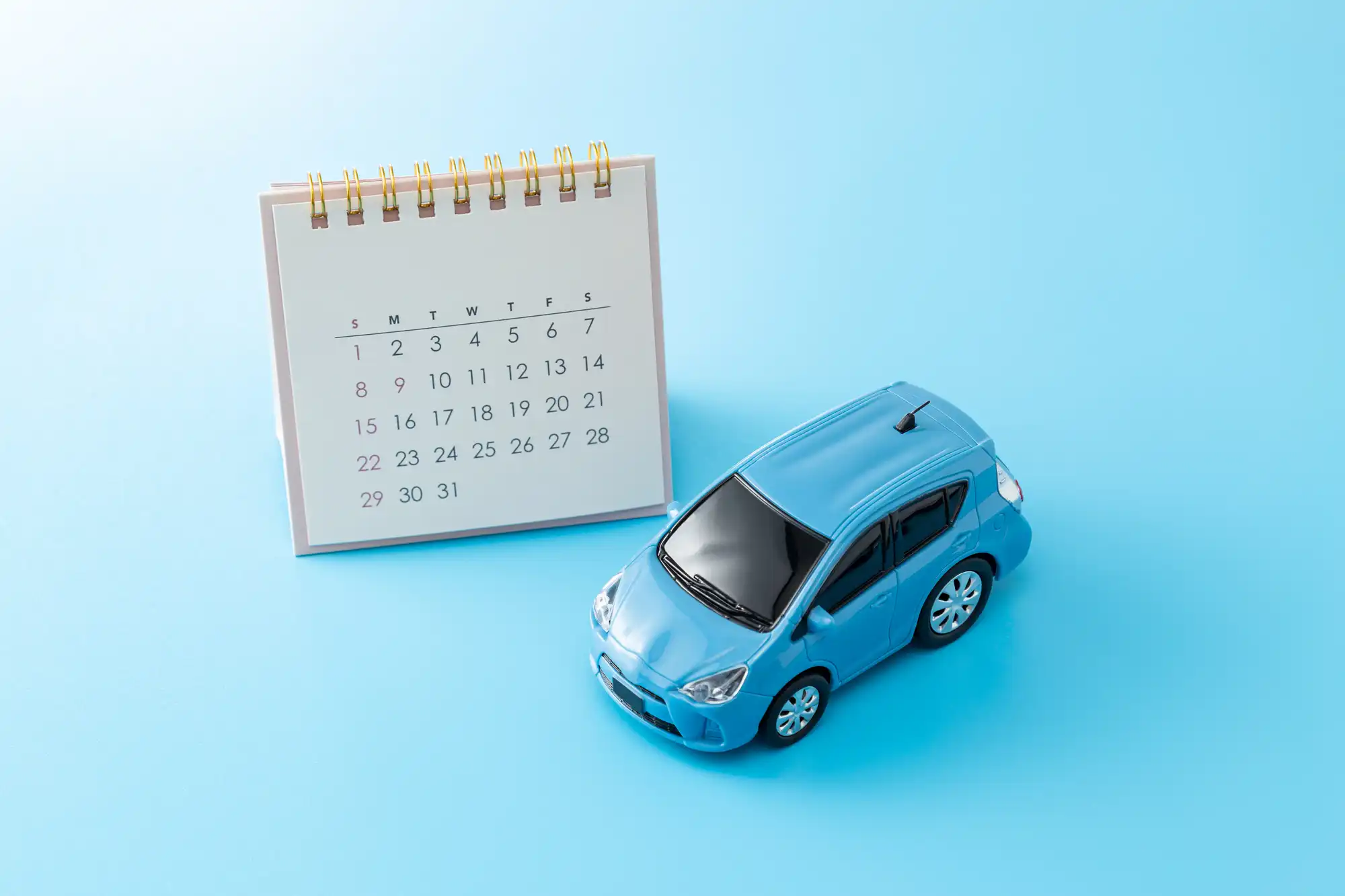 カレンダーとミニカー