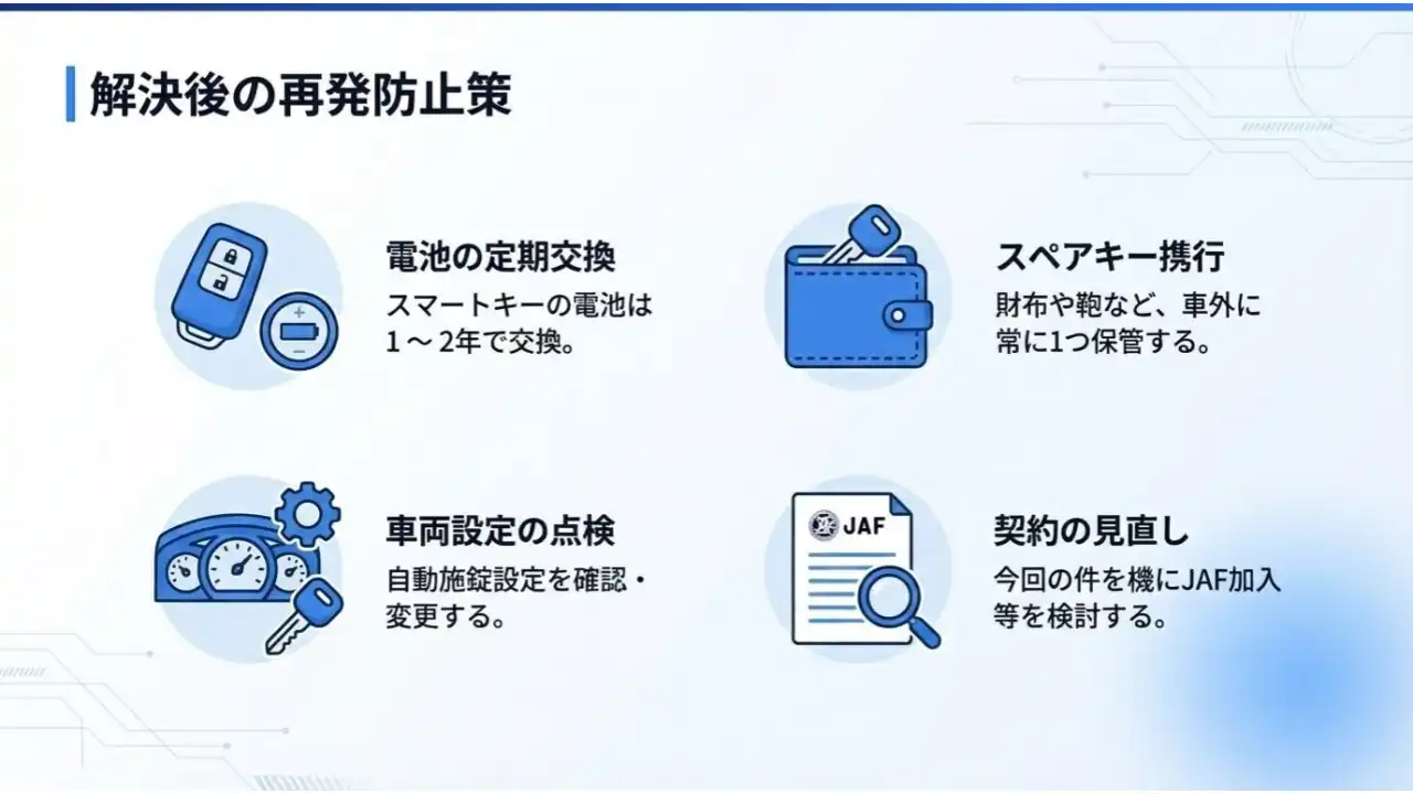 解決後の再発防止策